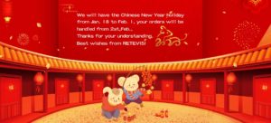We will have our Chinese New Year from 30 Jan. to 13 Feb.